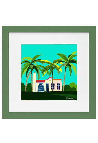 Coconut Grove in Green Frame