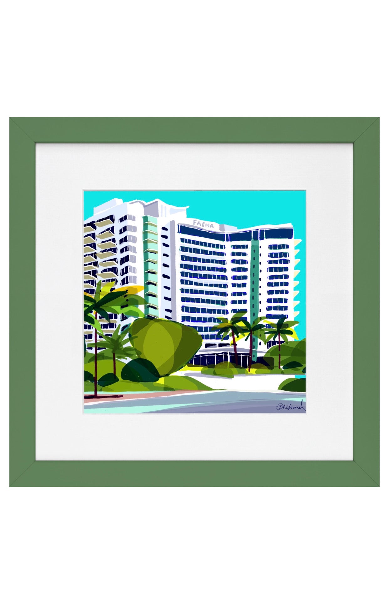 Faena Hotel in Green Frame