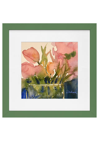 Tulips in Green Frame